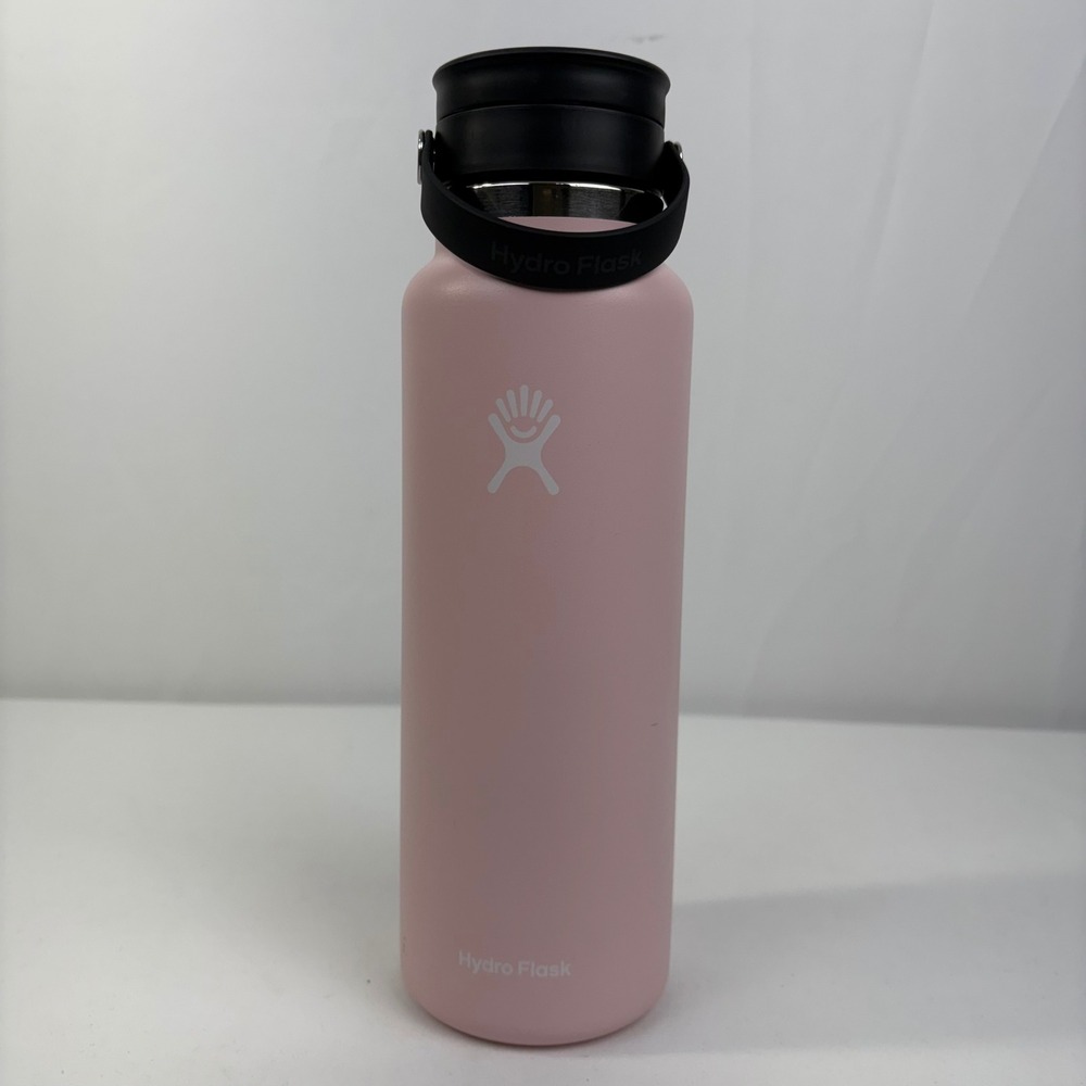 Hydro Flask 40 oz Wide Mouth Water Bottle Trillium Pink W40BFS678 Flex Sip Lid